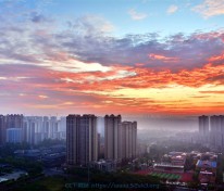 [风景美图] 火红朝霞，彩云飞扬